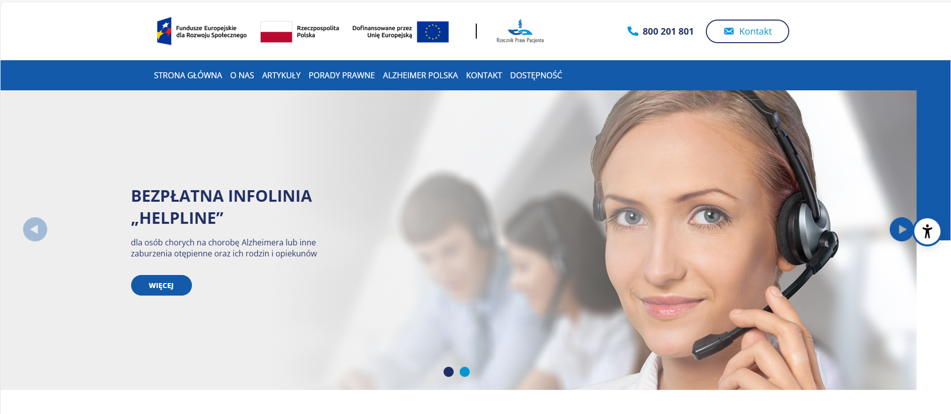 Bezpłatna infolinia dla osób z chorobą Alzheimera